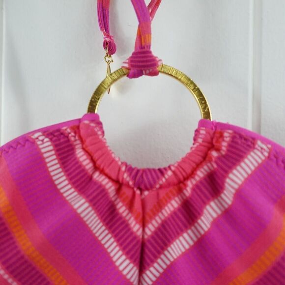 Trina Turk Womens Striped Cut-Out One-Piece Swimsuit Size 10 - Picture 5 of 10